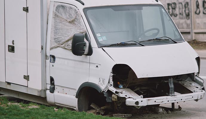 Damaged vehicle