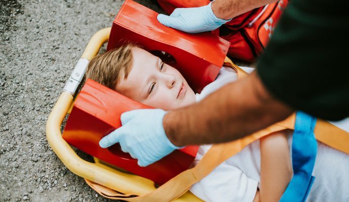 an injured child