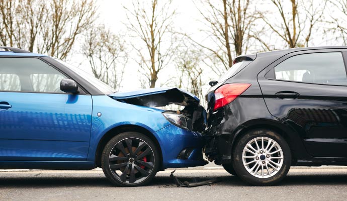 two car collision damage