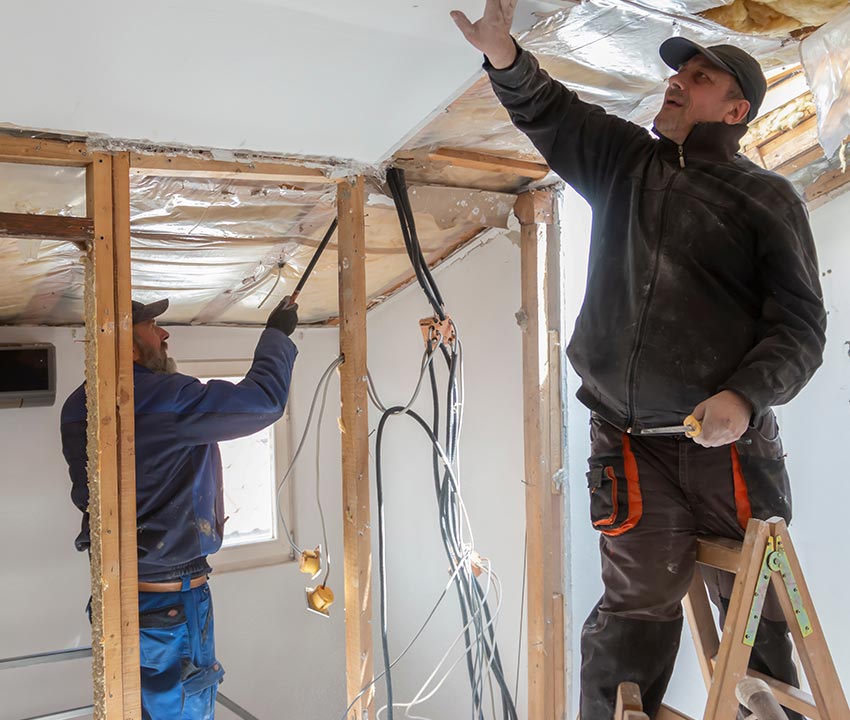 remodeling contractors fixing interior